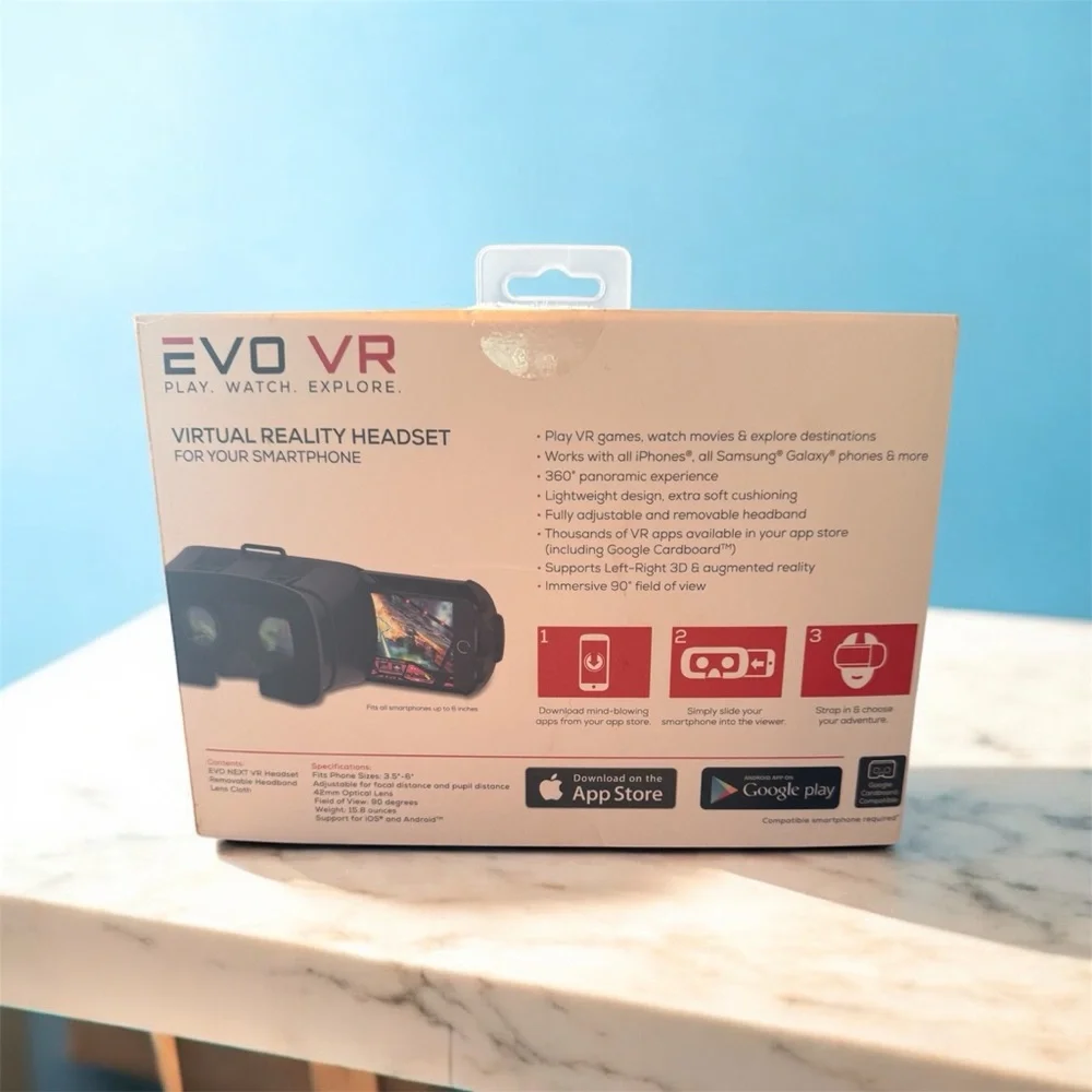 EVO NEXT VR Virtual Reality Headset | Universal Smartphone Compatible
